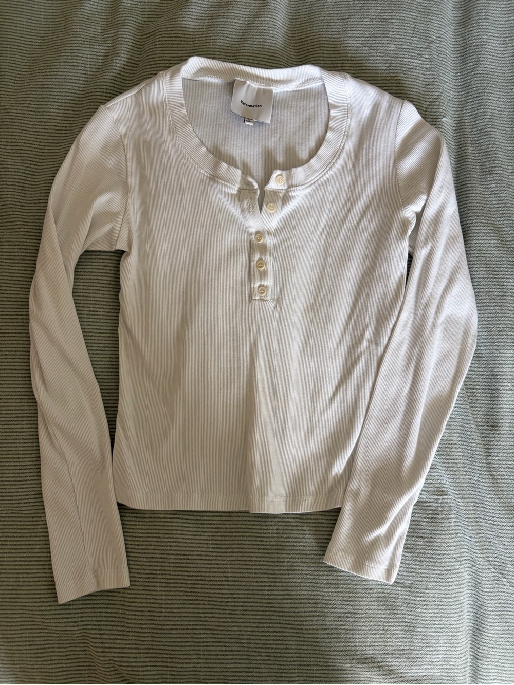 Reformation Henley Knit Top